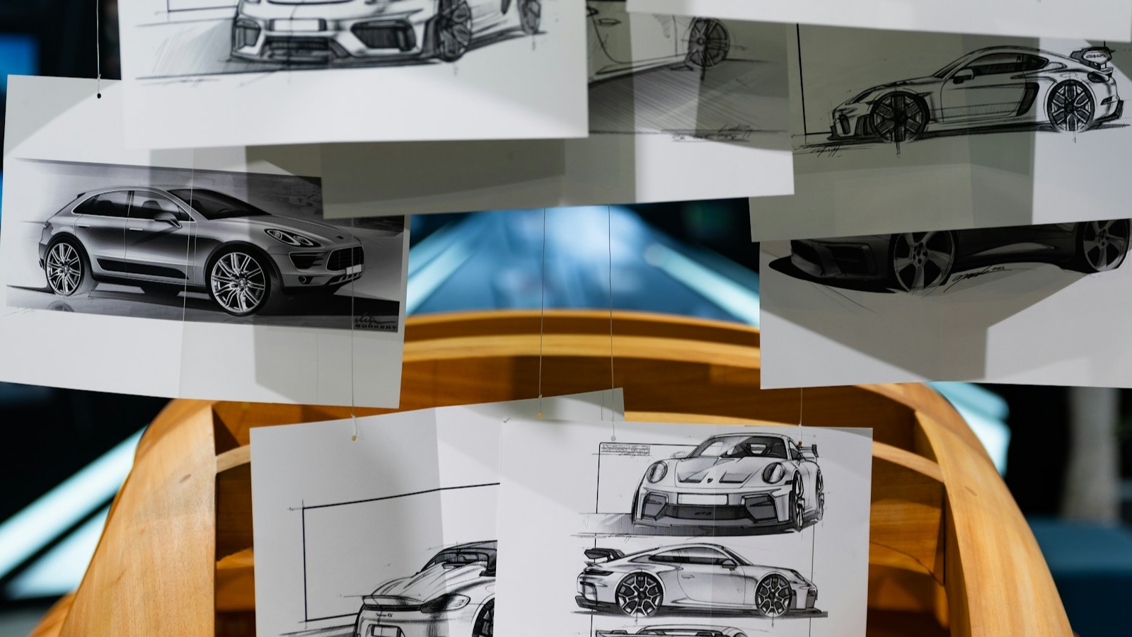 Automotive design sketch workspace